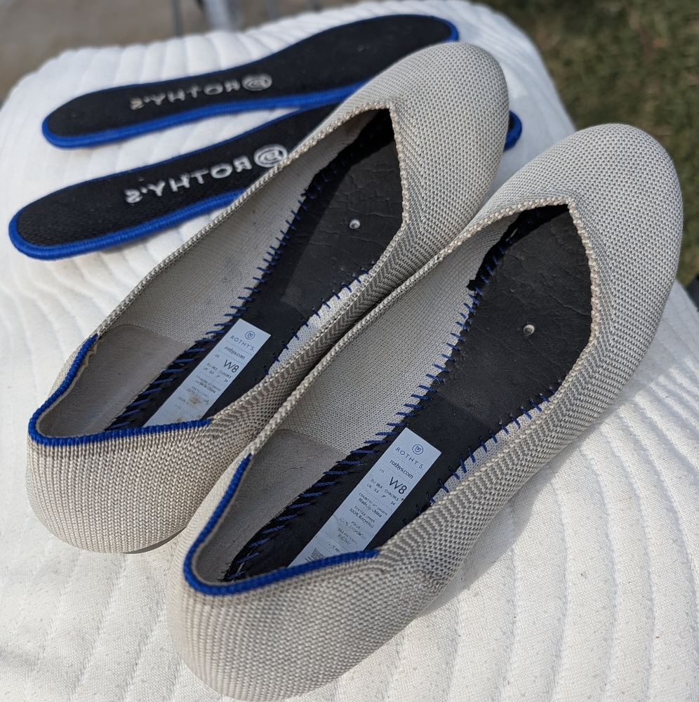Rothy's The Flat - Flax Birdseye Size 8
